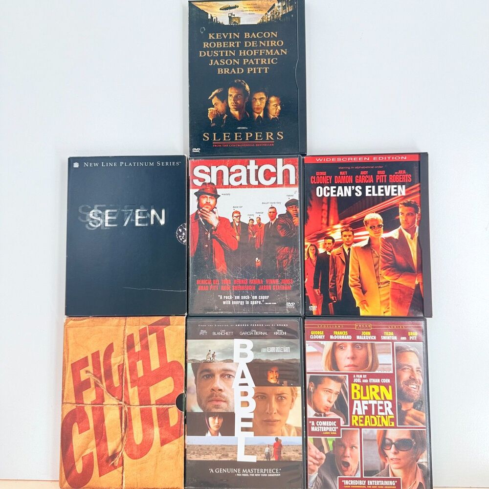 Fight Club Se7en Snatch DVD Lot 7 Brad Pitt Crime